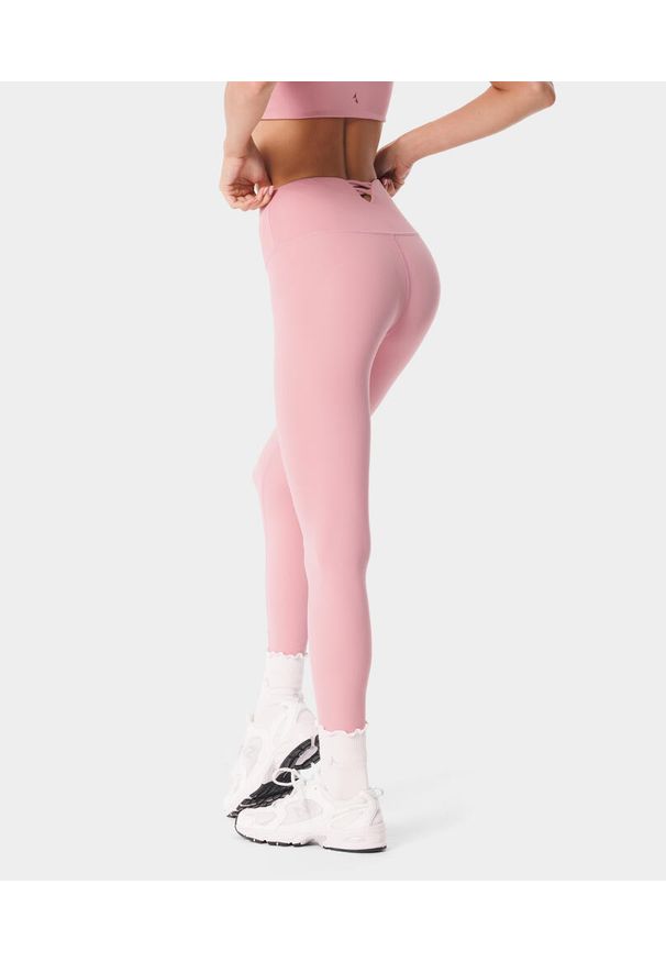 Legginsy crossback na pilates dla kobiet Carpatree Balletcore. Stan: podwyższony. Kolor: różowy. Sport: joga i pilates