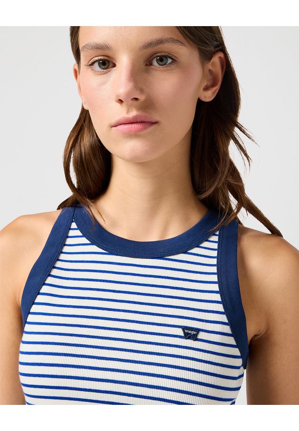 Wrangler - DAMSKA KOSZULKA WRANGLER RINGER TANK MAZARINE BLUE 112362567