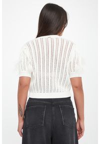 Twinset Milano - Sweter damski ażurowy z piórkami TWINSET. Wzór: ażurowy #2