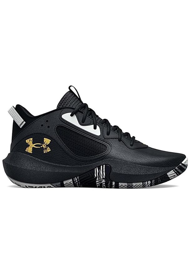 Under Armour - Buty do koszykówki młodzieżowe UNDER ARMOUR LOCKDOWN 6 skóra. Kolor: czarny. Materiał: skóra. Sport: koszykówka