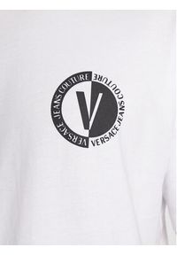 Versace Jeans Couture T-Shirt 75GAHG07 Biały Regular Fit. Kolor: biały. Materiał: bawełna #4
