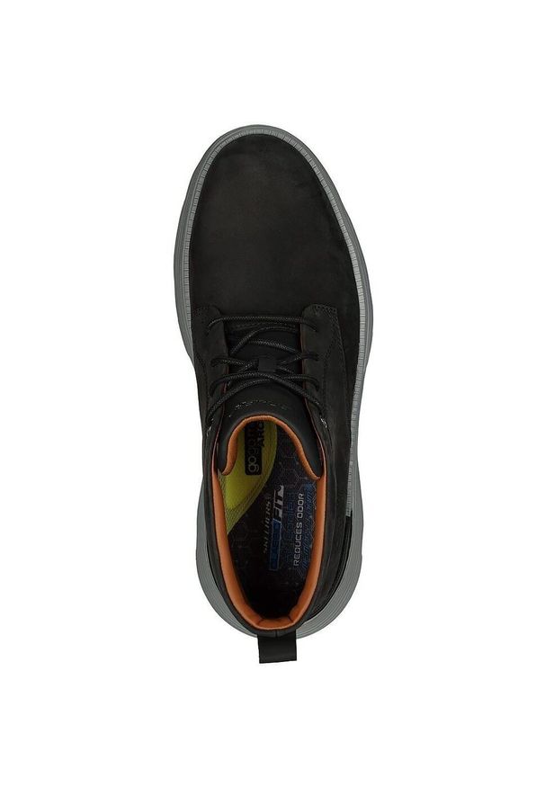 skechers - Buty Skechers Garza - Fontaine, Mężczyźni. Kolor: szary. Materiał: zamsz, materiał, syntetyk