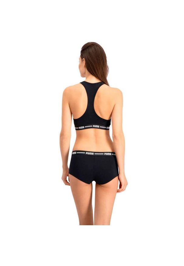 Puma - Biustonosz Sportowy Damski Racerback. Kolor: czarny