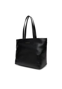 TOMMY HILFIGER - Tommy Hilfiger Torebka Th Logotape Tote AW0AW17693 Czarny. Kolor: czarny. Materiał: skórzane
