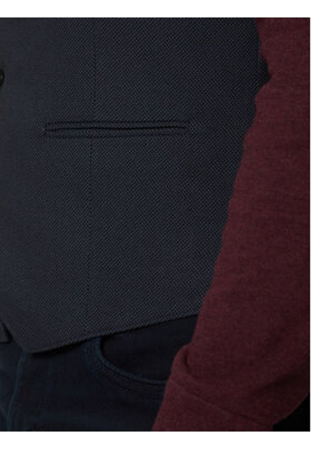 Tom Tailor Kamizelka garniturowa 1044114 Granatowy Slim Fit. Kolor: niebieski. Materiał: syntetyk, wiskoza