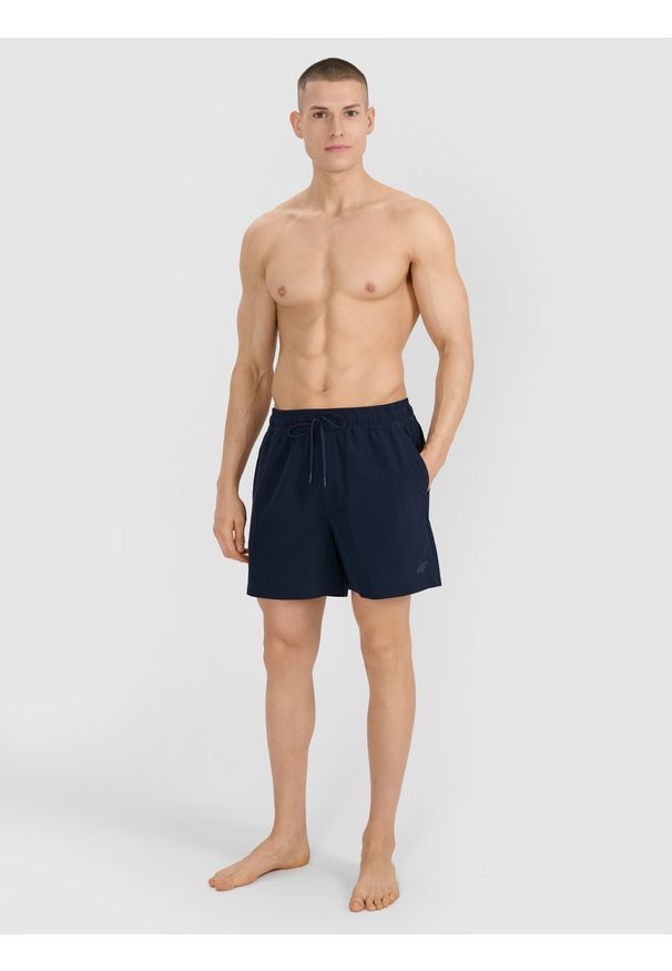 4f - 4F Spodenki plażowe męskie - granatowe XL. Kolor: niebieski. Materiał: włókno, materiał, syntetyk
