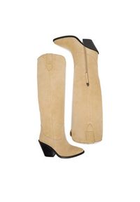 Badura Kowbojki EO-BRAYLE-01 Beżowy. Kolor: beżowy. Materiał: zamsz, skóra #3