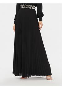 Elisabetta Franchi Spódnica plisowana GO-050-37E2-V400 Czarny Regular Fit. Kolor: czarny. Materiał: syntetyk #1