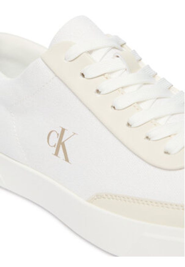 Calvin Klein Sneakersy Low Pro Cups Wt Canv Mg HW0HW03145 Biały. Kolor: biały. Materiał: materiał