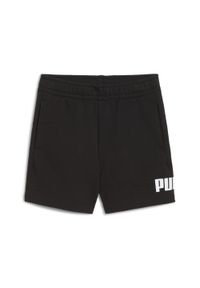 Puma - Dziecięce szorty ESS z logo No. 1 PUMA Black. Okazja: na uczelnię. Kolor: czarny. Materiał: guma. Wzór: nadruk. Styl: sportowy. Sport: joga i pilates