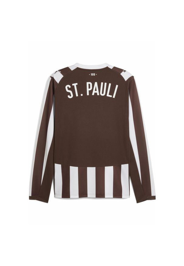 Puma - Męska koszulka domowa FC St. Pauli 25/26 z długim rękawem PUMA. Kolor: biały, wielokolorowy, brązowy. Długość rękawa: długi rękaw. Długość: długie