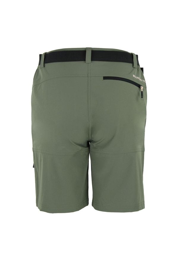 PEAK MOUNTAIN - Szorty z paskiem dla kobiet Peak Mountain. Kolor: zielony. Sport: turystyka piesza