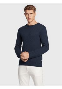 !SOLID - Solid Sweter 21107143 Granatowy Regular Fit. Kolor: niebieski. Materiał: bawełna