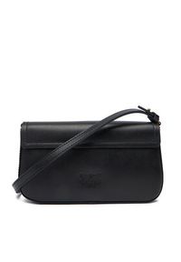 Pinko - PINKO Torebka Saddle Flat AI 25-26 PCPL 105349 A1ZX Czarny. Kolor: czarny. Materiał: skórzane