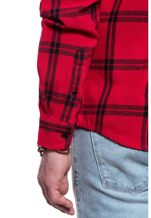 Wrangler - MĘSKA KOSZULA WRANGLER LS 1PKT SHIRT CRIMSON RED W5A1T2X51 112129989