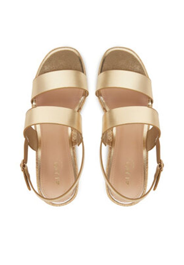 Aldo Espadryle Keoni 13740392 Złoty. Kolor: złoty. Materiał: skóra