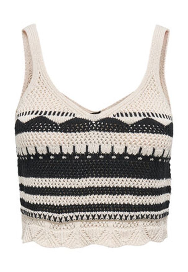 only - ONLY Top Merida 15344404 Czarny Regular Fit. Kolor: czarny. Materiał: syntetyk