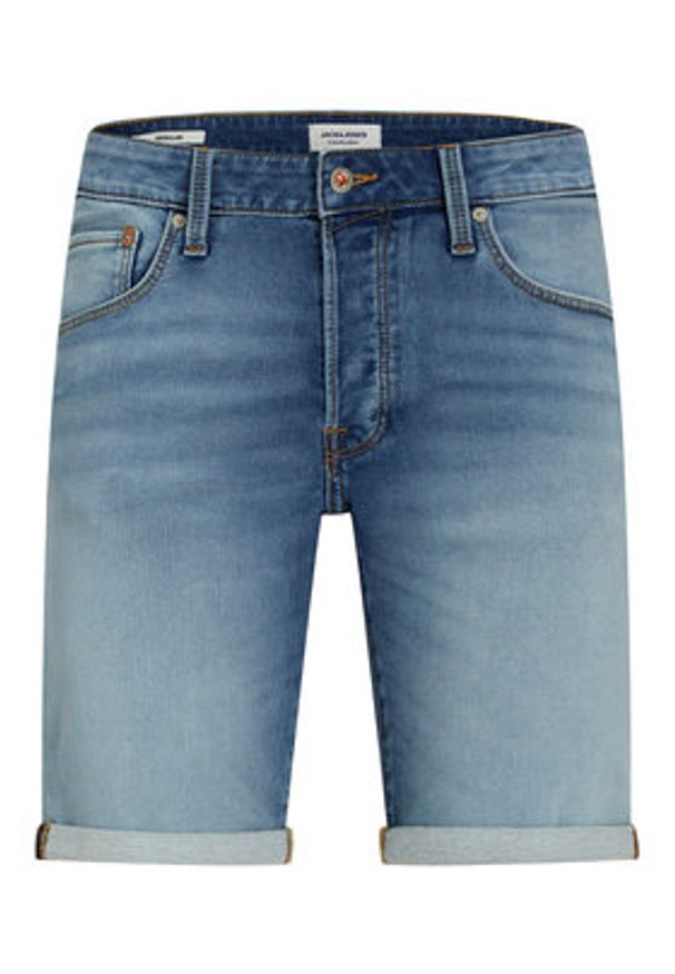 Jack & Jones Szorty jeansowe Rick 12269603 Niebieski Regular Fit. Kolor: niebieski. Materiał: bawełna