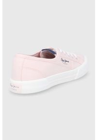 Pepe Jeans tenisówki brady w basic damskie kolor różowy. Nosek buta: okrągły. Zapięcie: sznurówki. Kolor: różowy. Materiał: guma #4