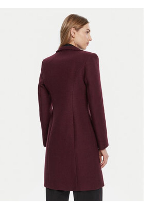Rinascimento Płaszcz wełniany CFC0126218003 Bordowy Regular Fit. Kolor: czerwony. Materiał: syntetyk