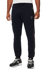 Aeronautica Militare - AERONAUTICA MILITARE Granatowe męskie spodnie dresowe With Mesh, Rozmiar S. Kolor: niebieski. Materiał: mesh, dresówka #2