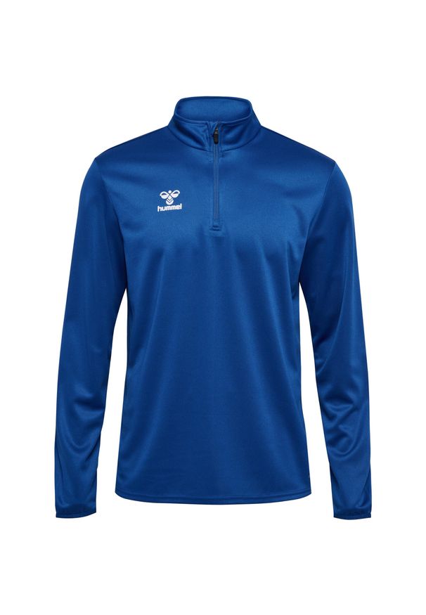 Bluza dresowa 1/2 zip Hummel Essential. Kolor: niebieski. Materiał: dresówka. Sport: fitness