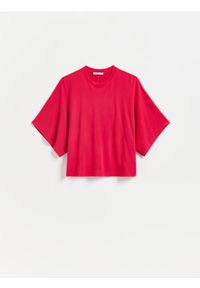 Reserved - T-shirt z modalem - czerwony. Kolor: czerwony. Materiał: dzianina
