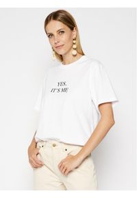 Victoria Victoria Beckham T-Shirt 2220JTS001339A Biały Regular Fit. Kolor: biały. Materiał: bawełna