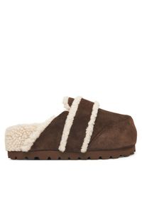 Inuikii Klapki Chunky Loafer 1011.005.0031 Brązowy. Kolor: brązowy. Materiał: zamsz, skóra