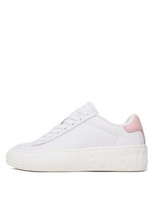 Tommy Jeans Sneakersy New Cupsole Leather EN0EN02137 Biały. Kolor: biały. Materiał: skóra
