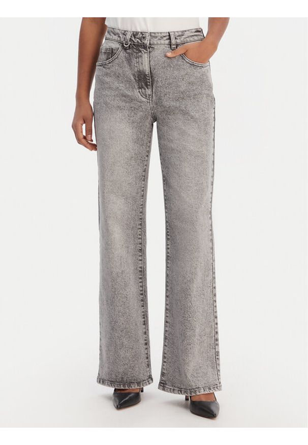 Morgan Jeansy 261-PIGRIM Szary Wide Leg. Kolor: szary
