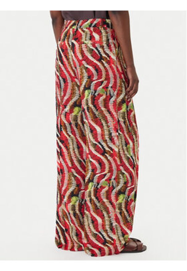 LOLA CASADEMUNT Spodnie materiałowe MS2614027 Kolorowy Wide Leg. Materiał: wiskoza. Wzór: kolorowy