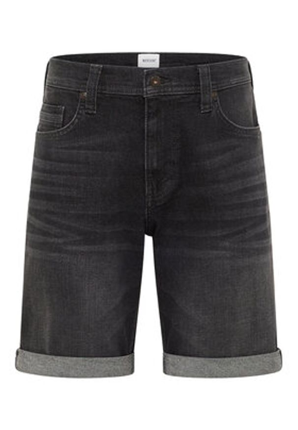 Mustang Szorty jeansowe Washington 1016453 Czarny Straight Fit. Kolor: czarny. Materiał: bawełna