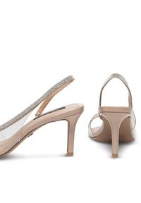 Nine West Sandały JF2086-1 Beżowy. Kolor: beżowy. Materiał: syntetyk