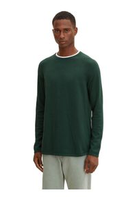 Tom Tailor Denim Sweter 1033335 Zielony Regular Fit. Kolor: zielony. Materiał: bawełna, denim