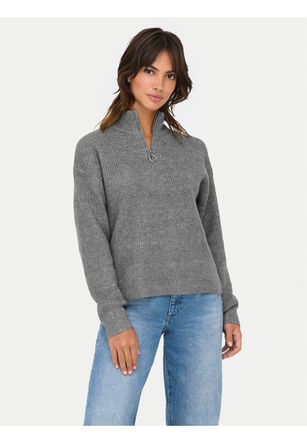only - ONLY Sweter Tokyo 15317865 Szary Standard Fit. Kolor: szary. Materiał: syntetyk