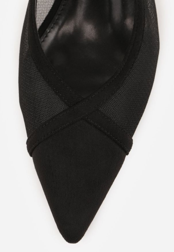 Born2be - Czarne Transparentne Sandały Vices na Kaczuszce Bez Pięty Ateletia. Okazja: na co dzień, na imprezę. Zapięcie: sprzączka. Kolor: czarny. Sezon: lato. Obcas: na szpilce. Styl: elegancki, casual