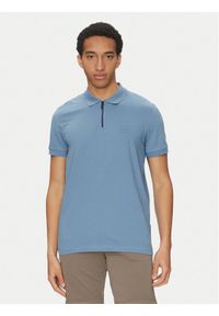 BOSS Polo Passerzip 50537507 Błękitny Slim Fit. Typ kołnierza: polo. Kolor: niebieski. Materiał: bawełna #1
