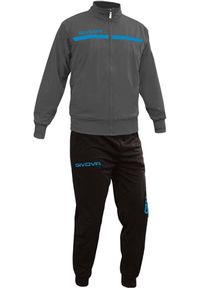 Dres Givova One Polarfleece z pełnym zamkiem 3XS. Kolor: niebieski, czarny, szary, wielokolorowy. Materiał: dresówka. Sport: fitness, piłka nożna