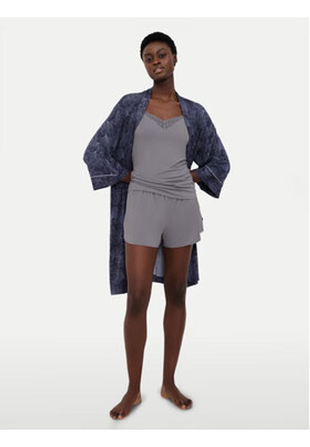 Triumph Koszulka piżamowa Aura Spotlight 10221405 Szary Regular Fit. Kolor: szary