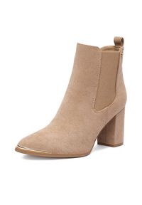 DeeZee Botki HX22069A-3 Beżowy. Kolor: beżowy. Materiał: materiał #2