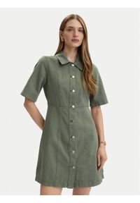 Vero Moda Sukienka jeansowa Daisy 10346217 Zielony Standard Fit. Kolor: zielony. Materiał: bawełna #1