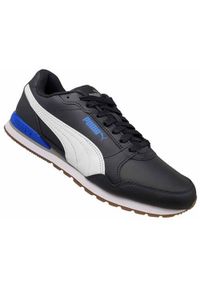 Buty do chodzenia męskie Puma St Runner V3. Zapięcie: sznurówki. Kolor: biały, zielony, czarny, wielokolorowy. Materiał: guma, skóra, syntetyk, materiał, tkanina. Szerokość cholewki: normalna. Sport: turystyka piesza