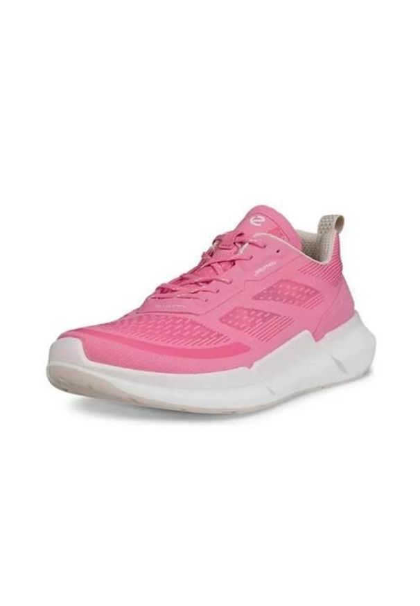 ecco - Buty do chodzenia damskie Ecco Sneaker Biom 2.2 Low. Kolor: różowy. Materiał: skóra. Szerokość cholewki: normalna. Sport: turystyka piesza