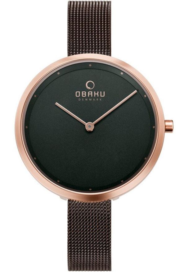 OBAKU - Zegarek damski Obaku Denmark V227LXVNMN czarny. Kolor: czarny