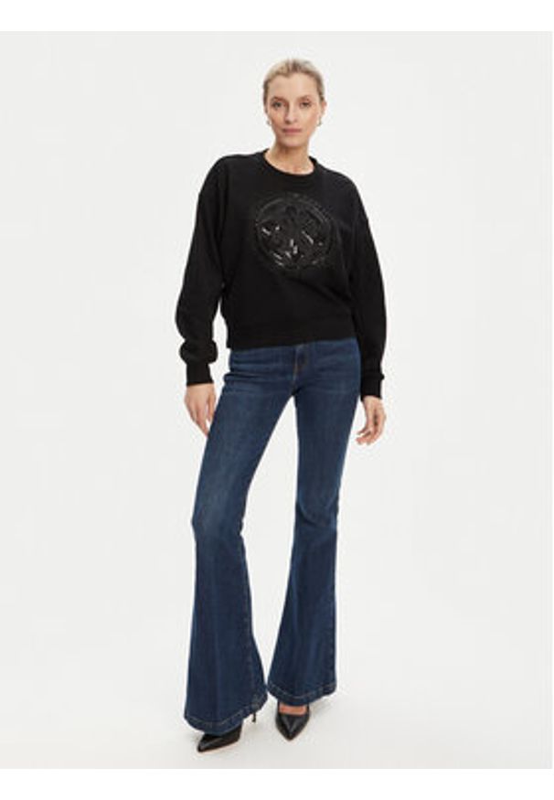 Guess Bluza W5YQ07 KB681 Czarny Regular Fit. Kolor: czarny. Materiał: bawełna