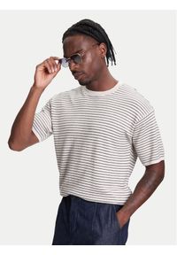 United Colors of Benetton - United Colors Of Benetton T-Shirt 1195K109V Beżowy Relaxed Fit. Kolor: beżowy. Materiał: bawełna