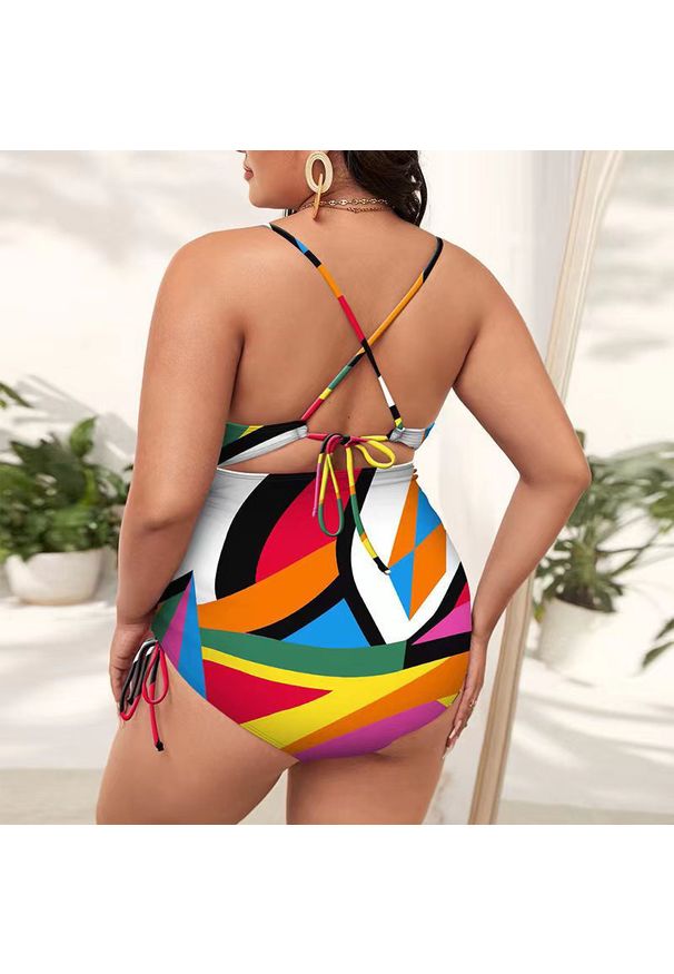 Intica - Kostium kąpielowy jednoczęściowy z wycięciem na lato Sadika. Kolor: wielokolorowy. Materiał: materiał, tkanina