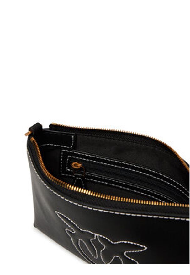 Pinko - PINKO Torebka Flat Horizontal Mini PE 25 PCPL 104277 A2AN Czarny. Kolor: czarny. Materiał: skórzane