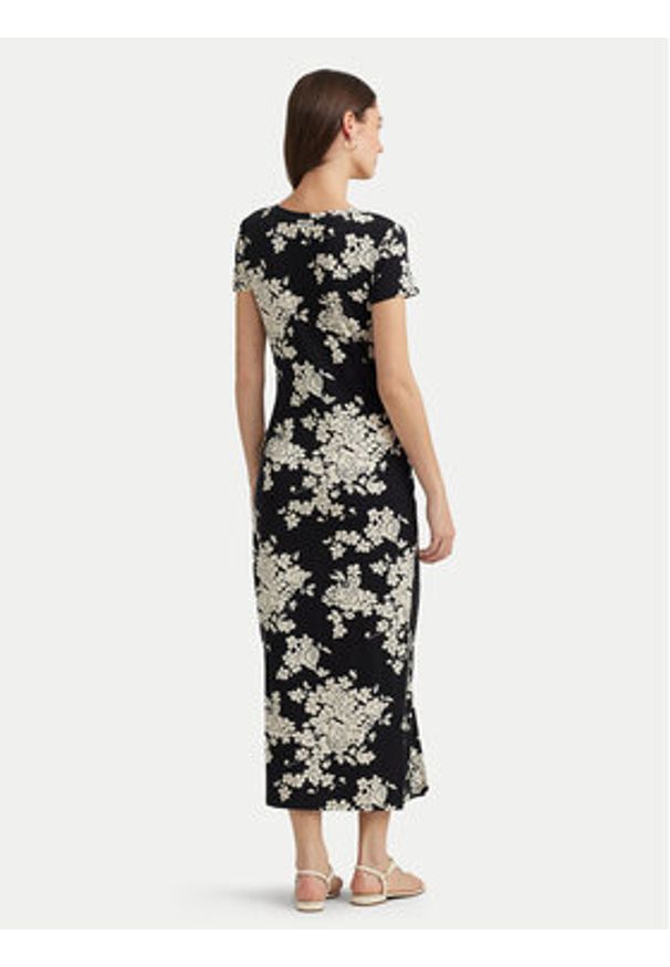 Lauren Ralph Lauren Sukienka letnia 250933444001 Czarny Slim Fit. Kolor: czarny. Materiał: bawełna. Sezon: lato